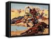 Cowboys and Indians-Stanley L. Wood-Framed Stretched Canvas