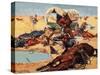 Cowboys and Indians-Stanley L. Wood-Stretched Canvas