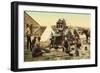 Cowboys at Chuck Wagon-null-Framed Art Print