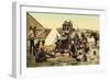 Cowboys at Chuck Wagon-null-Framed Art Print