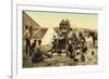Cowboys at Chuck Wagon-null-Framed Art Print