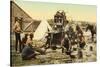 Cowboys at Chuck Wagon-null-Stretched Canvas
