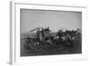 Cowboys At The Chuck Wagon-null-Framed Art Print