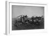 Cowboys At The Chuck Wagon-null-Framed Art Print