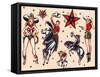Cowboys & Cowgirls, Authentic Rodeo Tatooo Flash by Norman Collins, aka, Sailor Jerry-Piddix-Framed Stretched Canvas