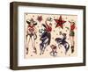 Cowboys & Cowgirls, Authentic Rodeo Tatooo Flash by Norman Collins, aka, Sailor Jerry-Piddix-Framed Art Print