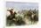 Cowboys Cutting Out Cattle to Drive a Herd from Texas to Kansas, c.1870-null-Framed Giclee Print