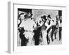 Cowboys Drinking in a Texas Saloon, C.1890-null-Framed Photographic Print