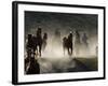 Cowboys Driving Horses at Sombrero Ranch, Craig, Colorado, USA-Carol Walker-Framed Photographic Print