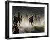 Cowboys Driving Horses at Sombrero Ranch, Craig, Colorado, USA-Carol Walker-Framed Photographic Print