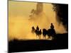 Cowboys Driving Wild Horses, Burns, Oregon, USA-Steve Terrill-Mounted Photographic Print