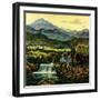 "Cowboys Fishing in Stream,"June 1, 1950-Peter Hurd-Framed Giclee Print