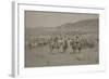 Cowboys Herding Cattle-R.M. Davis-Framed Art Print