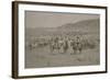 Cowboys Herding Cattle-R.M. Davis-Framed Art Print