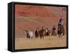 Cowboys Herding Horses in the Big Horn Mountains, Shell, Wyoming, USA-Joe Restuccia III-Framed Stretched Canvas