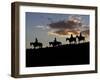 Cowboys in Silhouette with Sunset-Terry Eggers-Framed Photographic Print