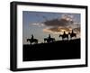 Cowboys in Silhouette with Sunset-Terry Eggers-Framed Photographic Print