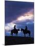 Cowboys in Silouette with Sunset-Terry Eggers-Mounted Photographic Print