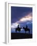 Cowboys in Silouette with Sunset-Terry Eggers-Framed Photographic Print