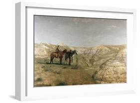 Cowboys in the Badlands, c.1887-Thomas Cowperthwait Eakins-Framed Giclee Print