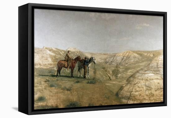 Cowboys in the Badlands, c.1887-Thomas Cowperthwait Eakins-Framed Stretched Canvas