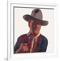 Cowboys & Indians: John Wayne, 1986-Andy Warhol-Framed Art Print