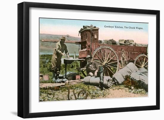 Cowboys Kitchen, the Chuck Wagon-null-Framed Art Print