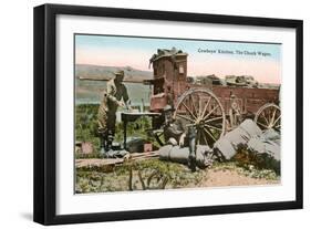 Cowboys Kitchen, the Chuck Wagon-null-Framed Art Print