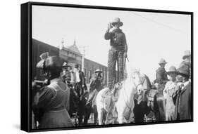 Cowboys Mixes the Eclipse-null-Framed Stretched Canvas