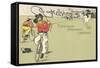 Cowboys on Bicycles-null-Framed Stretched Canvas