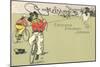 Cowboys on Bicycles-null-Mounted Art Print