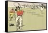 Cowboys on Bicycles-null-Framed Stretched Canvas