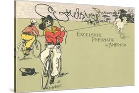 Cowboys on Bicycles-null-Stretched Canvas