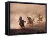 Cowboys on Horse, Rock Springs Ranch, Bend, OR-David Carriere-Framed Stretched Canvas