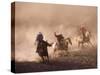 Cowboys on Horse, Rock Springs Ranch, Bend, OR-David Carriere-Stretched Canvas
