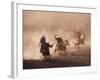 Cowboys on Horse, Rock Springs Ranch, Bend, OR-David Carriere-Framed Photographic Print