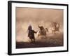 Cowboys on Horse, Rock Springs Ranch, Bend, OR-David Carriere-Framed Photographic Print