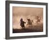 Cowboys on Horse, Rock Springs Ranch, Bend, OR-David Carriere-Framed Photographic Print