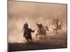 Cowboys on Horse, Rock Springs Ranch, Bend, OR-David Carriere-Mounted Photographic Print
