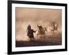 Cowboys on Horse, Rock Springs Ranch, Bend, OR-David Carriere-Framed Photographic Print