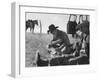 Cowboys on Long Cattle Drive from S. Dakota to Nebraska-Grey Villet-Framed Photographic Print