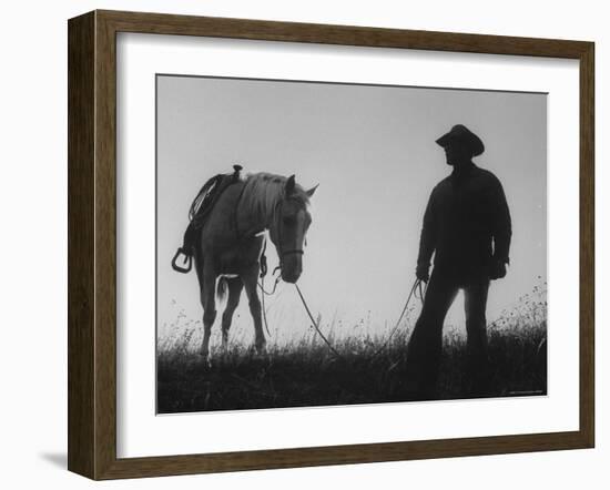 Cowboys on Long Cattle Drive from S. Dakota to Nebraska-Grey Villet-Framed Photographic Print