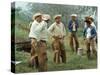 Cowboys on the King Ranch Stand Around During a Break from Rounding Up Cattle-Ralph Crane-Stretched Canvas