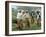 Cowboys on the King Ranch Stand Around During a Break from Rounding Up Cattle-Ralph Crane-Framed Photographic Print