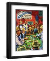 Cowboys Playing Faro in a Saloon-Harry Green-Framed Giclee Print