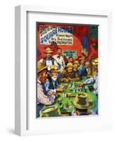 Cowboys Playing Faro in a Saloon-Harry Green-Framed Giclee Print