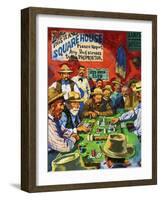 Cowboys Playing Faro in a Saloon-Harry Green-Framed Giclee Print