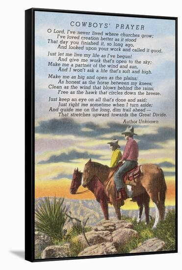 Cowboys' Prayer-null-Framed Stretched Canvas