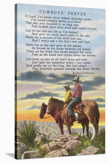 Cowboys' Prayer-null-Stretched Canvas