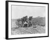 Cowboys Reading the News Near a Postbox Photograph - Texas-Lantern Press-Framed Art Print